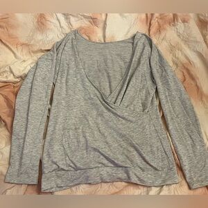 Gray crossbody top